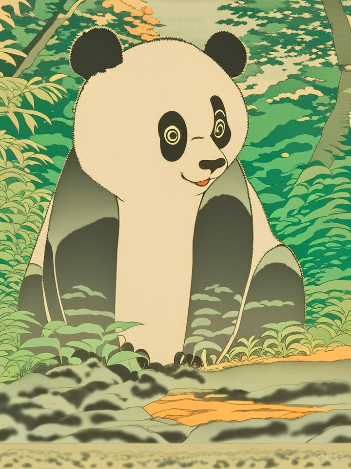 pandaの似顔絵